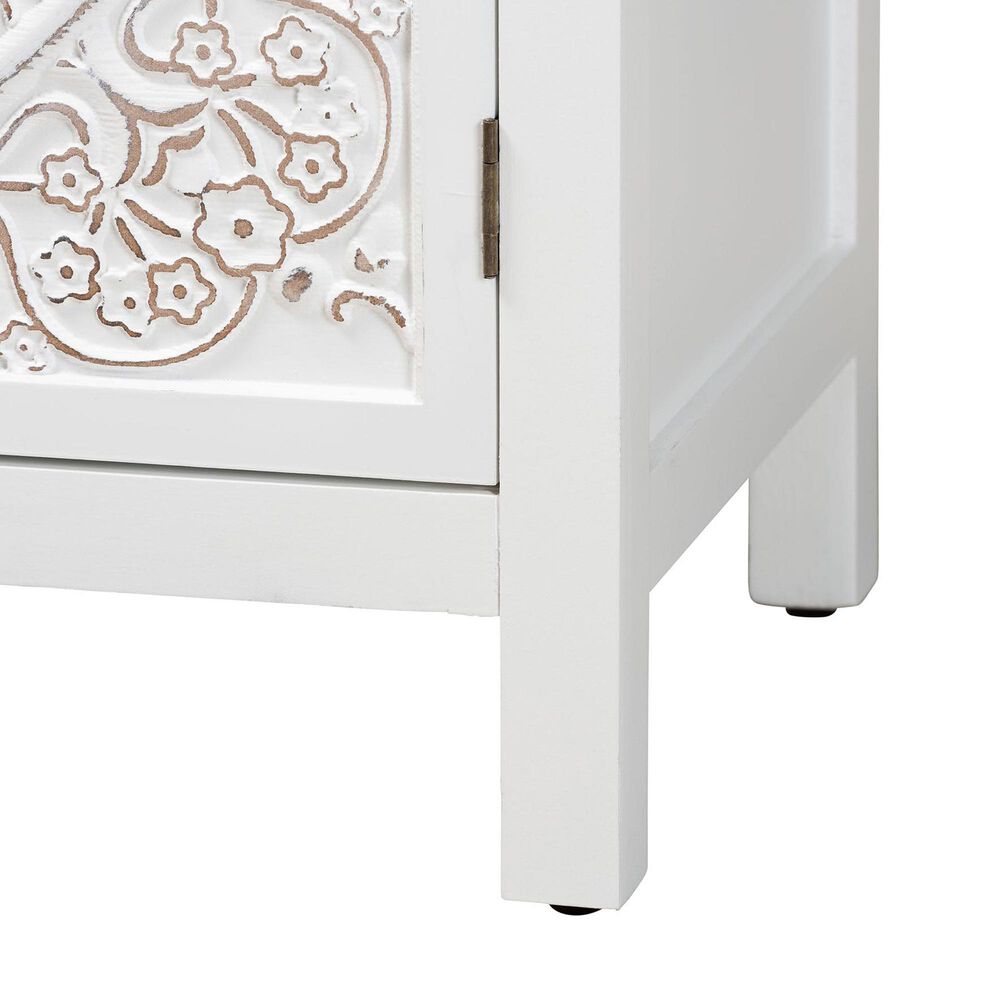 Baxton Studio Yelena 2-Door Storage Cabinet in White, , large