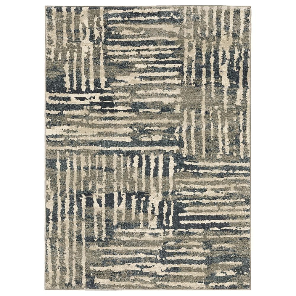 Oriental Weavers Carson Davis 745C 2"3" x 7"6" Blue Scatter Rug, , large