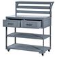 HOMLUX 62.3"" Outdoor Kitchen Island in Gray, , large