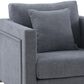 Blue River Heritage 2-Piece Sofa & Chair Set in Gray/Brushed Stainless Steel, , large