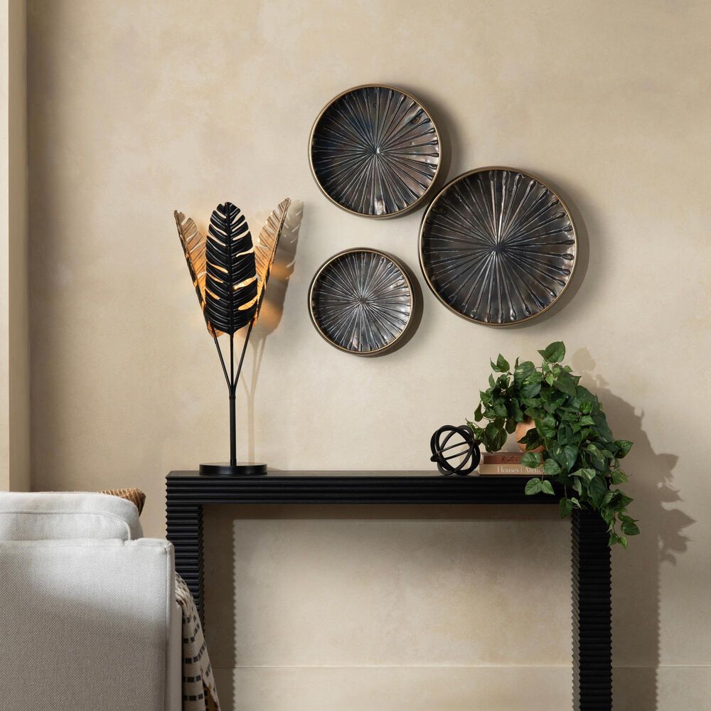 Crestview Collection Soren Table Lamp in Black and Gold, , large