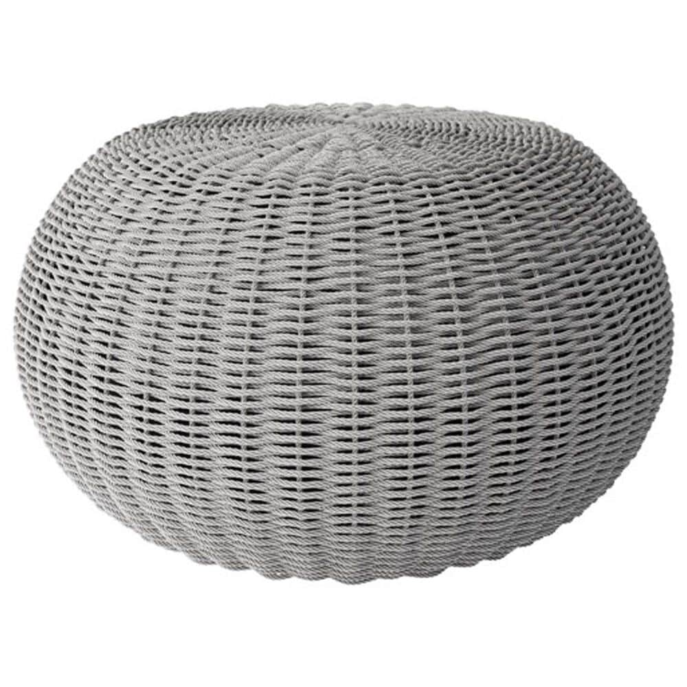 Ebel Outdoor Furniture Cloud Large Patio Pouf in Pearl, , large