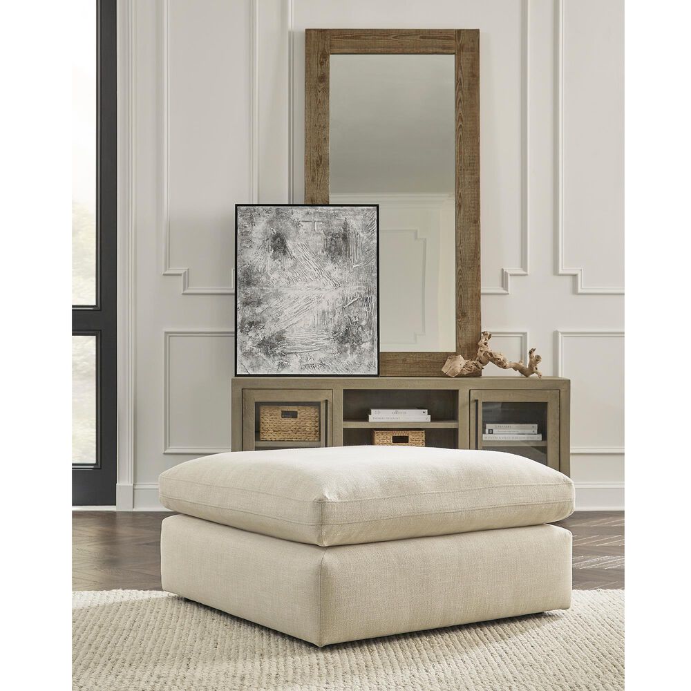 Ashley Elyza Oversized Accent Ottoman in Linen, , large