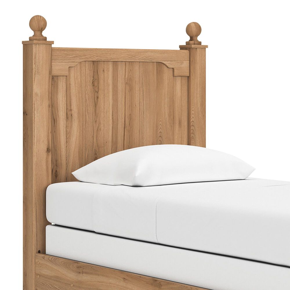 Ashley Aleaport Twin Panel Bed in Warm Brown, , large