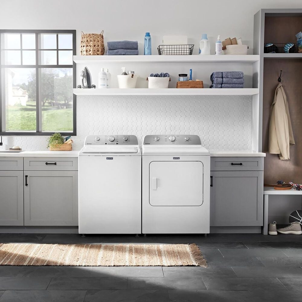Maytag 7.0 Cu. Ft. Front Load Electric Wrinkle Prevent Dryer in White, , large