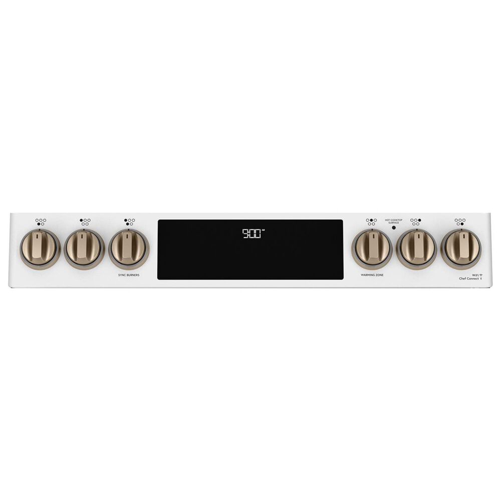 Cafe 30&quot; Slide-In Front Control Induction and Convection Range in Matte White, , large