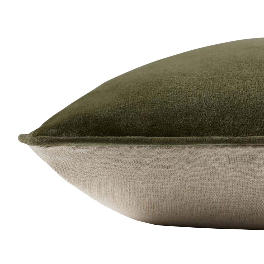 Loloi Lydia 26&quot; Euro Square Throw Pillow in Green and Beige, , large