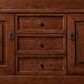 James Martin Vanities Brookfield 60" Double Bathroom Vanity in Warm Cherry with 3 cm Eternal Jasmine Pearl Quartz Top and Rectangle Sinks, , large
