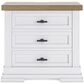 Ashley Ashbryn Nightstand in White and Natural with USB Ports, , large