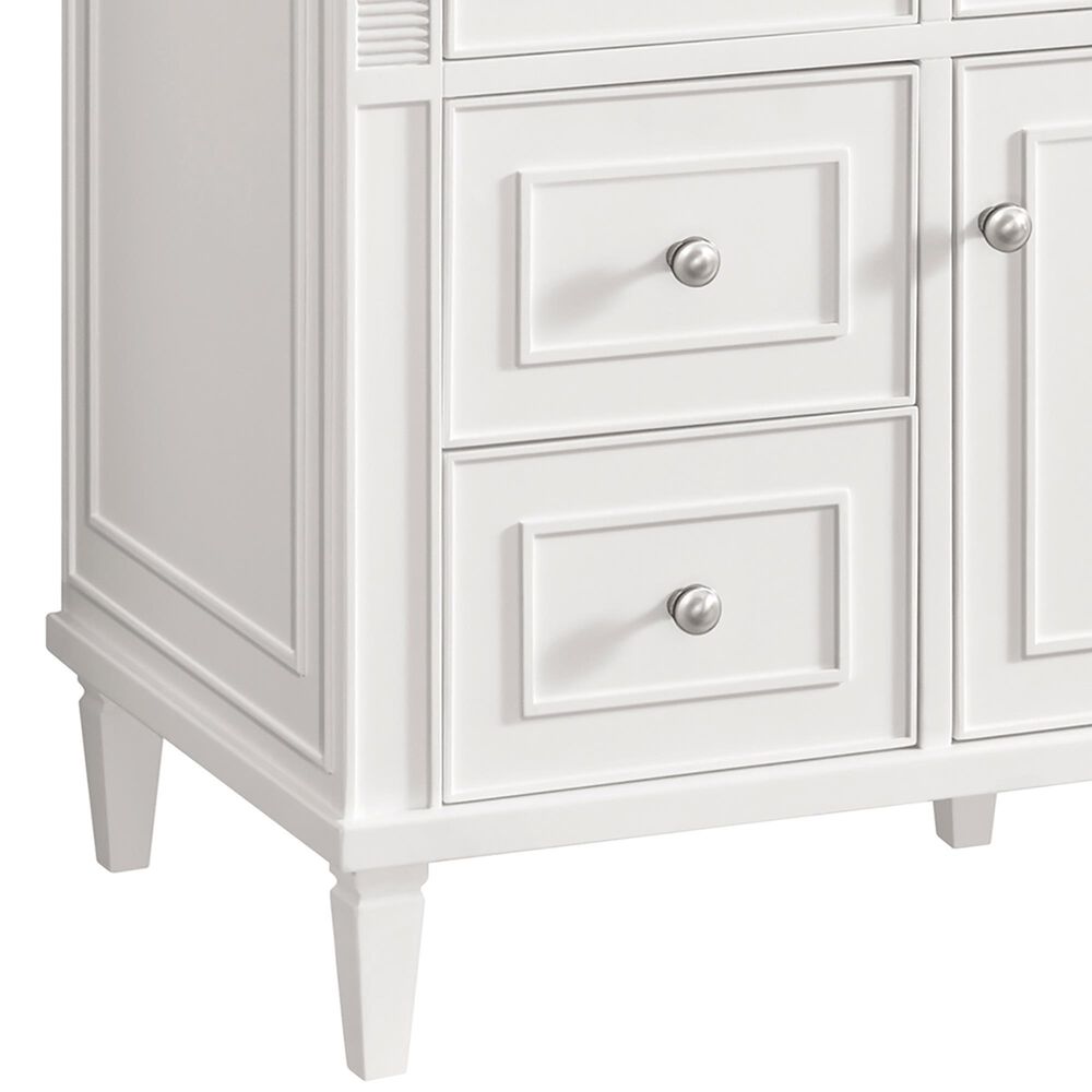 James Martin Vanities Lorelai 48&quot; Single Vanity in Bright White with 3 cm Carrara White Marble Top, , large