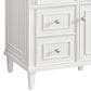 James Martin Vanities Lorelai 48" Single Vanity in Bright White with 3 cm Carrara White Marble Top, , large