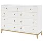 Legacy Classic Chelsea 9-Drawer Bureau in White and Gold, , large