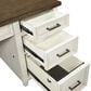 Riva Ridge Caraway 3-Piece Executive Desk with Door Bookcase and Lateral File Set in Aged Ivory, , large