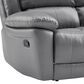 Furniture of America Glarus Manual Reclining Sofa in Dark Gray, , large