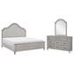Legacy Classic Belhaven 3-Piece Queen Upholstered Panel Bedroom Set in Weathered Plank, , large