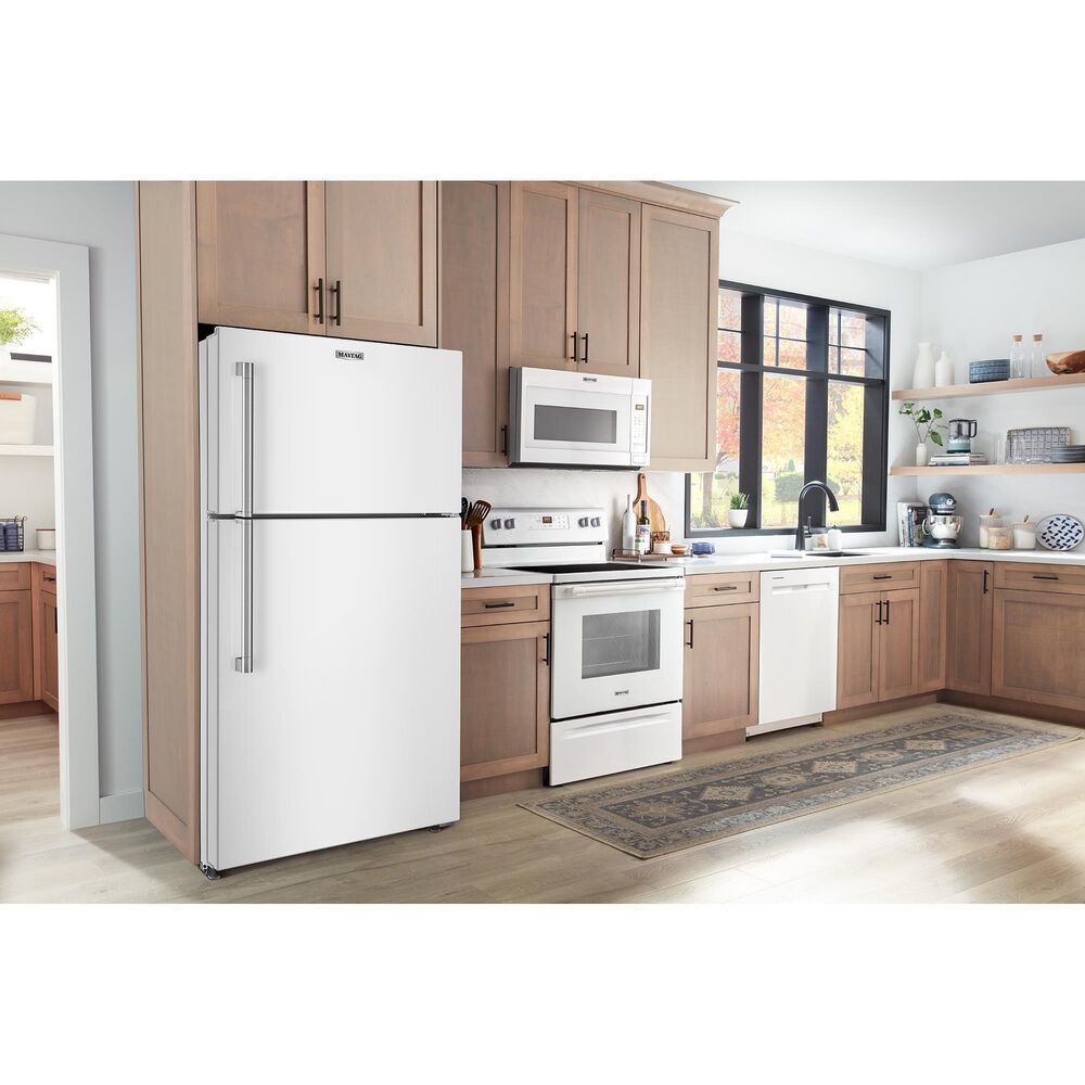 Maytag 19 Cu. Ft. Top Freezer Refrigerator with Garage Mode in White, , large