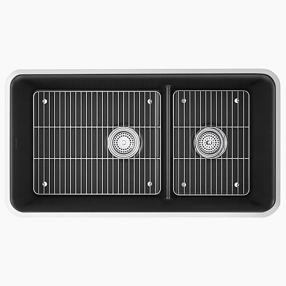 Kohler Cairn Smart Divide 33.5&quot; Undermount Double Bowl Kitchen Sink in Matte Black, , large