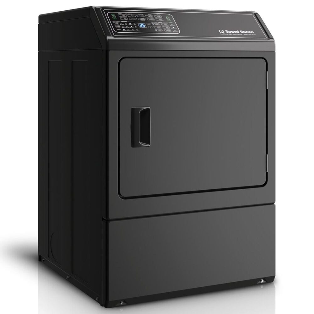 Speed Queen 3.5 Cu. Ft. Front Load Left Hinge Washer and 7 Cu. Ft. Electric Dryer Laundry Pair in Matte Black, , large