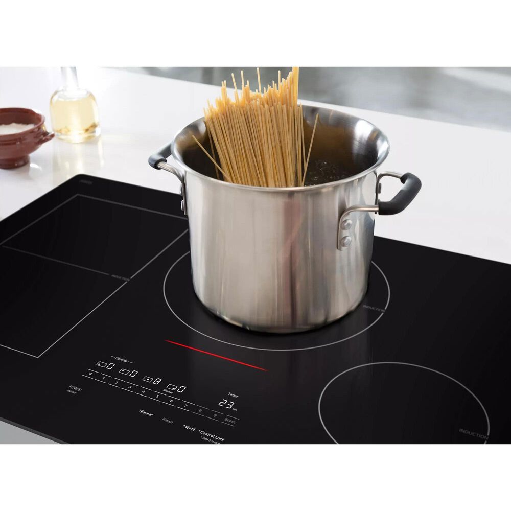 LG 2-Piece Kitchen Package with Print Proof Stainless Steel 4.7 Cu. Ft. Smart Single Wall Oven and Black 36" Induction Cooktop, , large