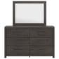Ashley Prendonea 6-Drawer Dresser and Mirror in Charcoal, , large