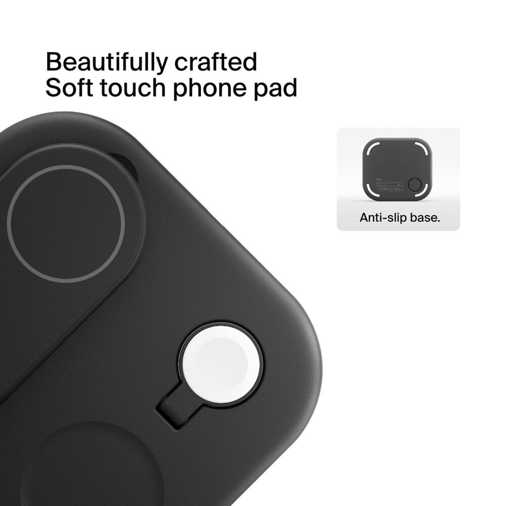 Belkin BoostCharge 3-in-1 Magnetic Foldable Wireless Charger in Black, , large