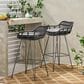 Hearth and Haven Dale Bar Stool in Grey (Set of 2), , large