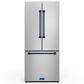 THOR KITCHEN Gordon Ramsay 17.5 Cu. Ft. Counter Depth French Door Refrigerator with Navy Blue Handle Kit in Stainless Steel, , large