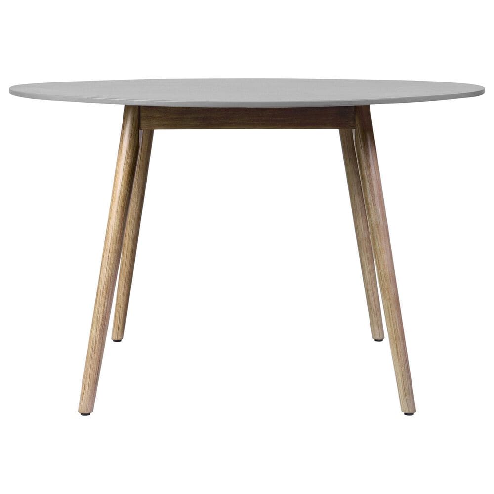 Blue River Kylie 47" Outdoor Round Dining Table in Grey and Light Eucalyptus, , large