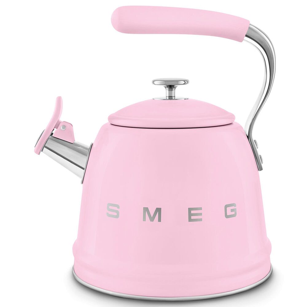 SMEG Retro Style 10-Cup Whistling Kettle in Pink, , large
