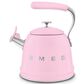 SMEG Retro Style 10-Cup Whistling Kettle in Pink, , large