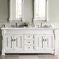 James Martin Vanities Brookfield 72" Double Bathroom Vanity in Bright White with 3 cm Ethereal Noctis Quartz Top and Rectangle Sink, , large