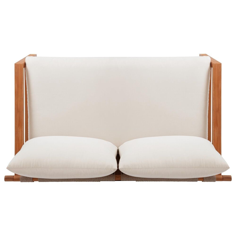 Linon Home Decor Cassius Slanted Back Bench in Off-White, , large