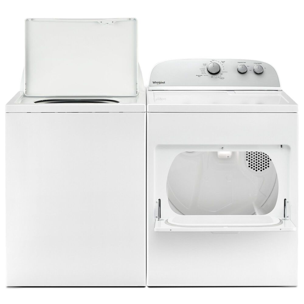 Whirlpool 3.9 Cu. Ft. Top Load Washer and 7.0 Cu. Ft. Gas Dryer Laundry Pair in White, , large