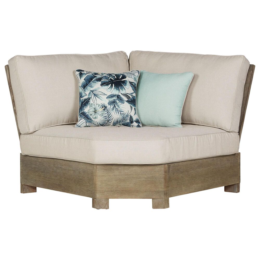 Signature Design by Ashley Silo Point 3-Piece Sectional with Neutral Cushion in Brown, , large