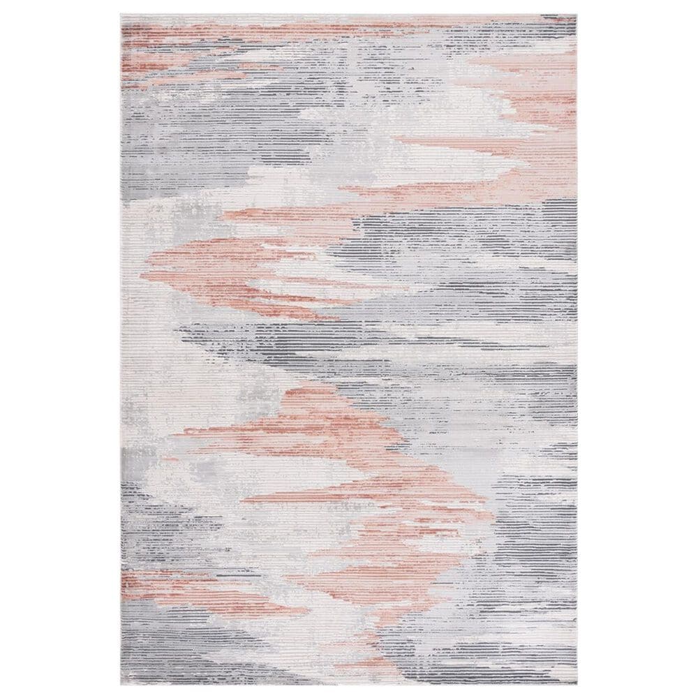 Safavieh Invista 8" x 10" Light Grey and Rust Area Rug, , large