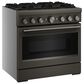 KitchenAid 36" Commercial Dual Fuel Range in Black Ore, , large