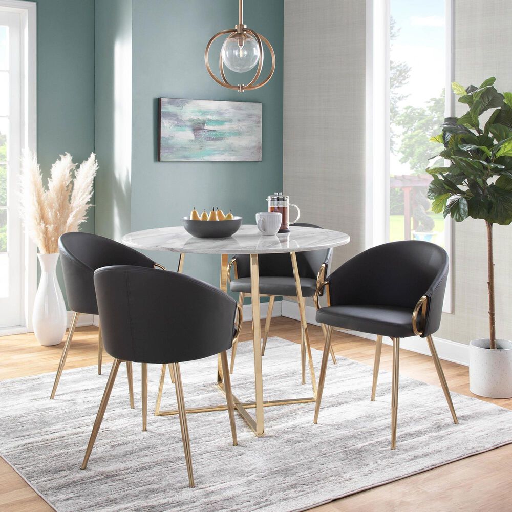 LumiSource Claire Accent Chair in Grey, , large