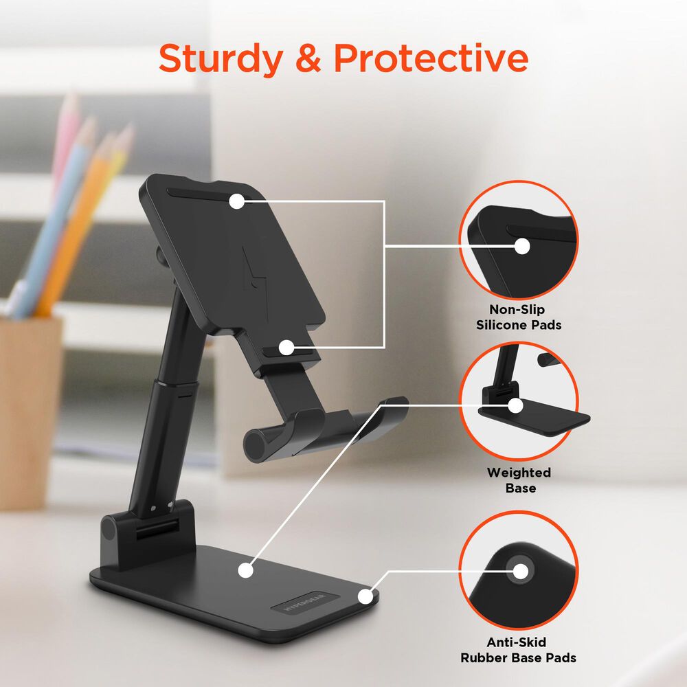 Hypercel Power Fold 10W Wireless Charging Stand in Black, , large