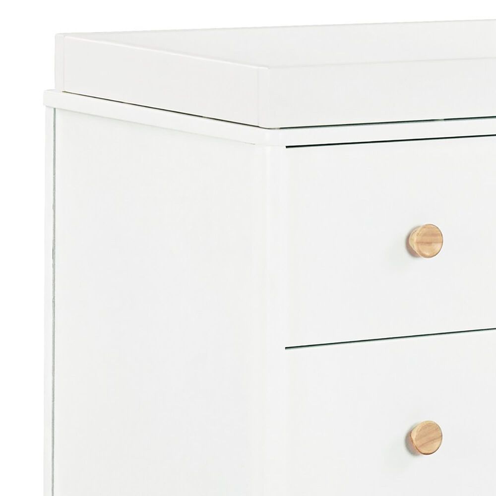 Babyletto Lolly 3 Drawer Changer Dresser with Removable Changing Tray in White and Natural, , large