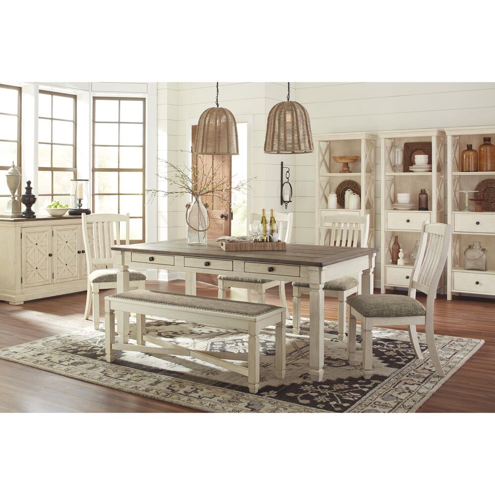 Ashley Bolanburg 3-Shelf Display Cabinet in Antique White, , large