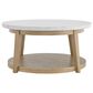 Crystal City Vida Cocktail Table with Casters in Burnished Blonde and White, , large