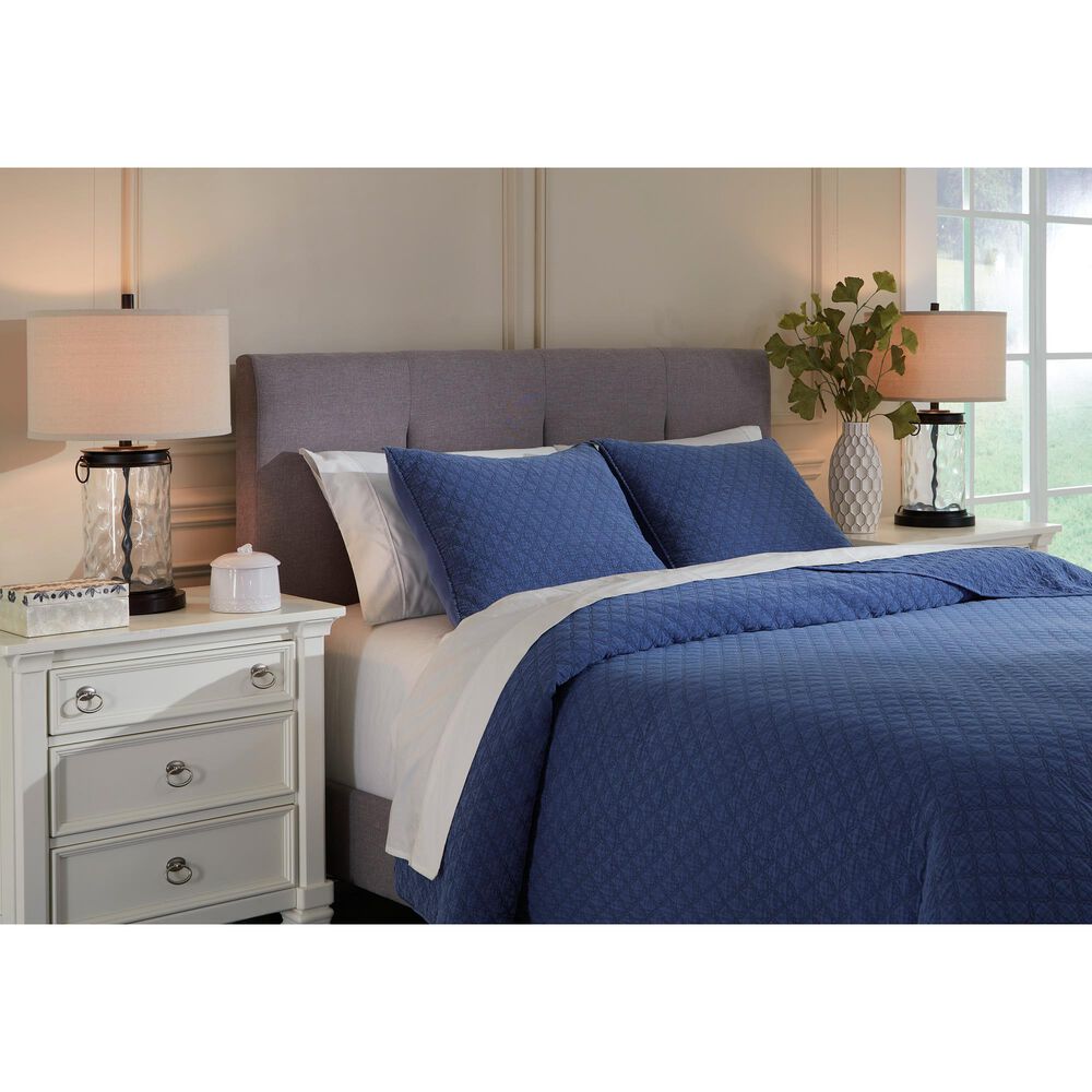 Signature Design by Ashley Ryter 3-Piece Queen Coverlet Set in Navy, , large