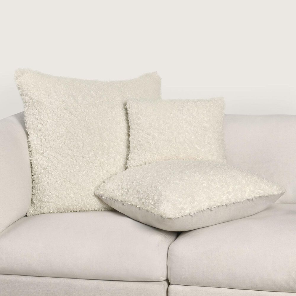 Classic Home Carters 22&quot; Square Throw Pillow in Ivory, , large