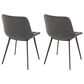 Lumisource Outlaw Side Chair with Black and Grey Cushion in Black (Set of 2), , large