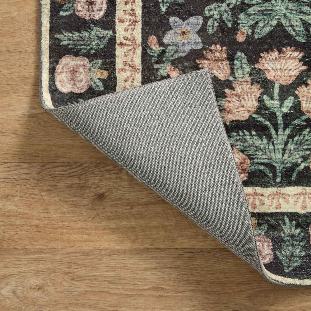 Rifle Paper Co Eden Mughal Garden 2&#39; x 5&#39; Black Runner, , large