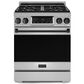 Thor Kitchen Gordon Ramsay 4.55 Cu. Ft. 30" Professional Natural Gas Range with Black Handle Kit in Stainless Steel, , large