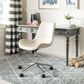 Safavieh Fletcher Swivel Office Chair in Beige/Chrome, , large
