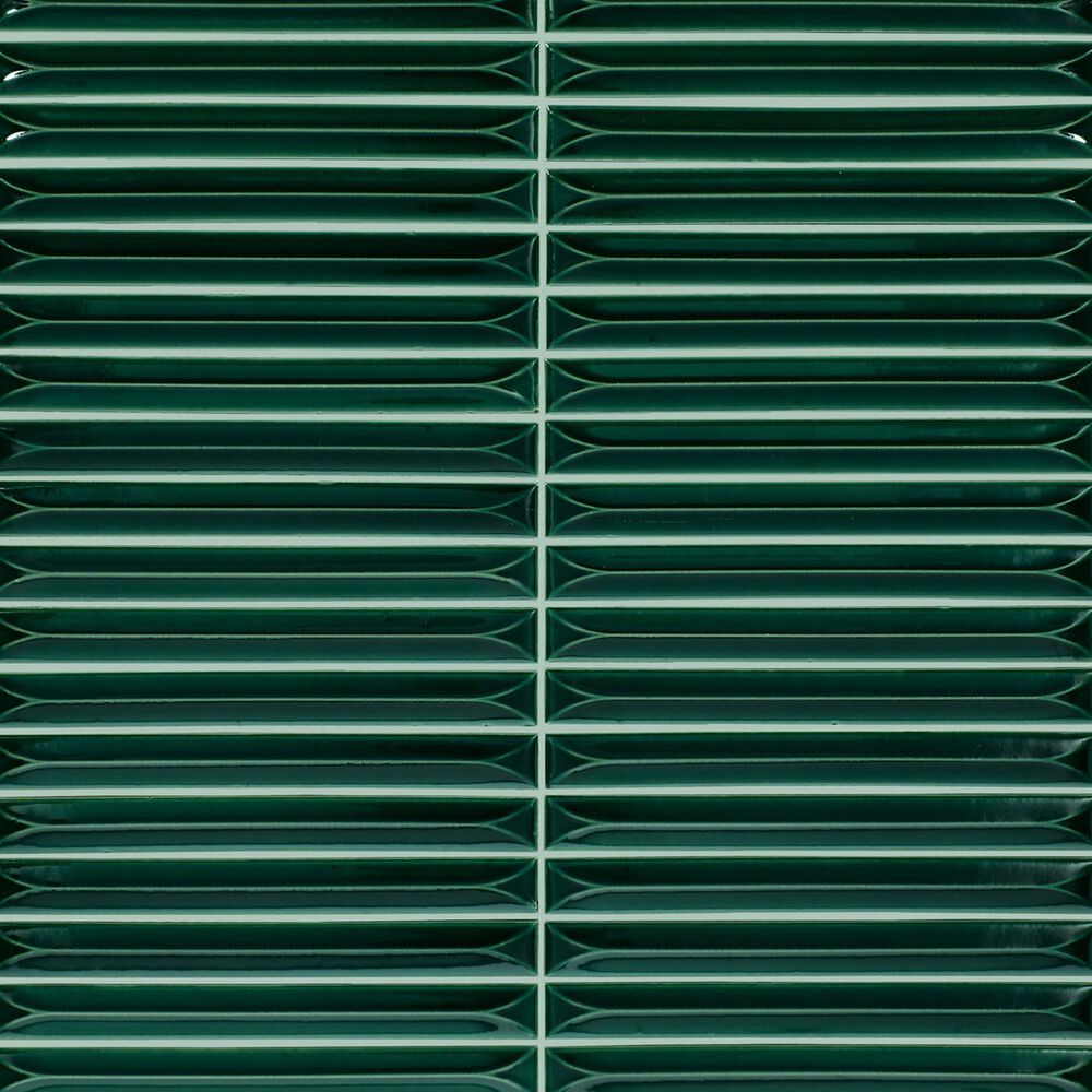 Dal-Tile Artefino Vintage Jade 2" Floret on 12" x 12" Porcelain Mosaic Sheet, , large