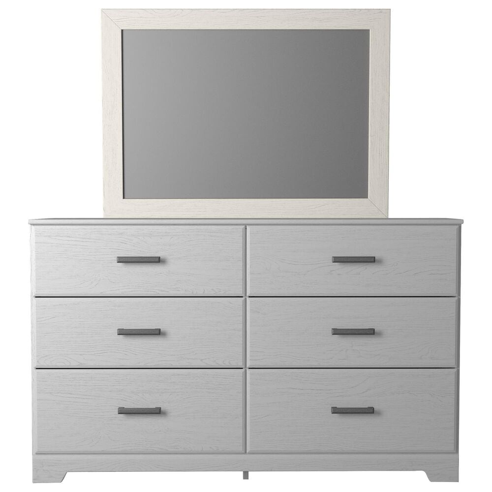 Ashley Stelsie 6 Drawer Dresser and Mirror in White, , large
