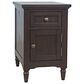 Waltham Brentwood Power Chairside Table in Arbor Oak, , large